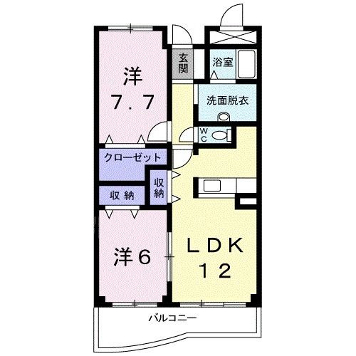 ラフィーネＹａｍａｇｕｃｈｉの間取り