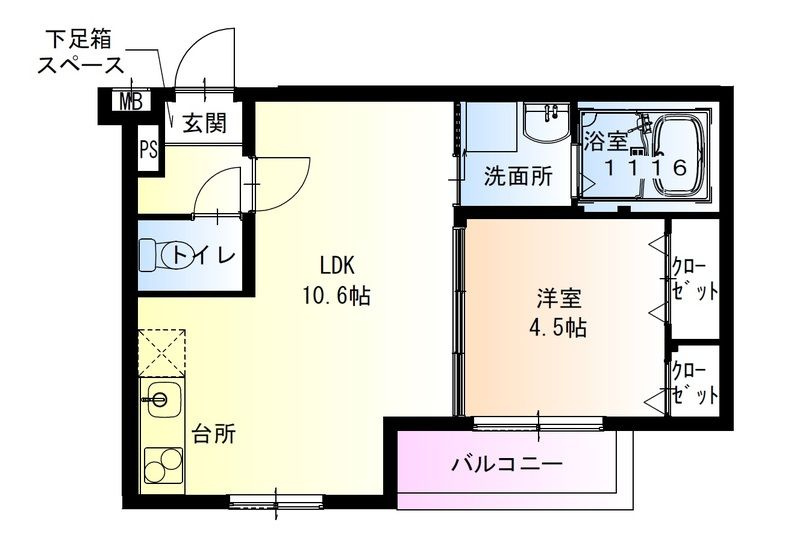 フジパレス西宮南甲子園の間取り