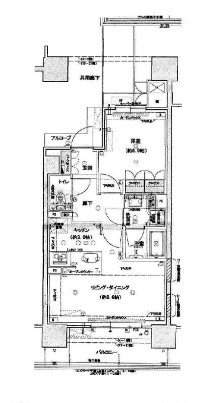 ロジュマンタワー梅田の間取り