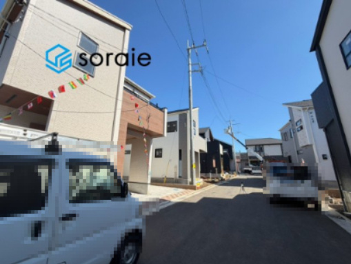 川越市南大塚３丁目　全12棟　新築戸建の前面道路含む現地写真|9/24　撮影