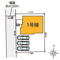 所沢市上安松12期　新築戸建ての区画図