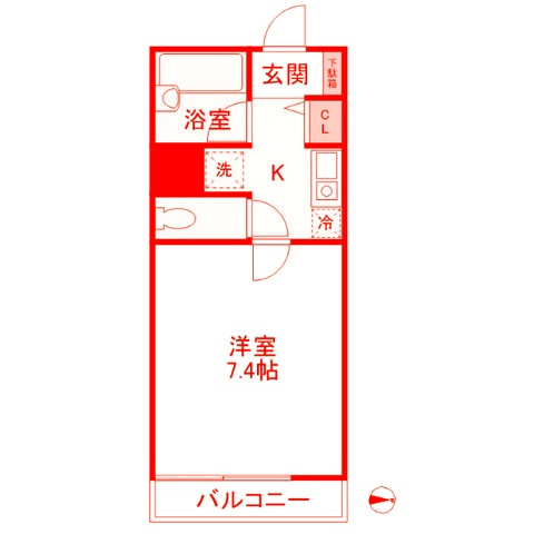 藤沢市辻堂２丁目の賃貸マンションの間取り|使いやすい間取りです♪