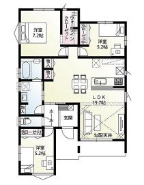 古河市坂間　2区画　新築一戸建て　01