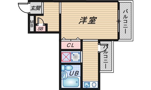 セジュール服部の間取り