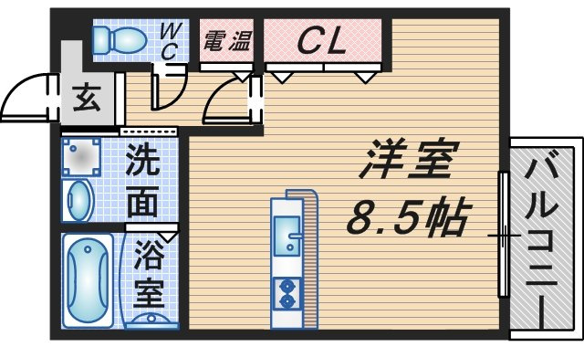 フラットヒル服部の間取り