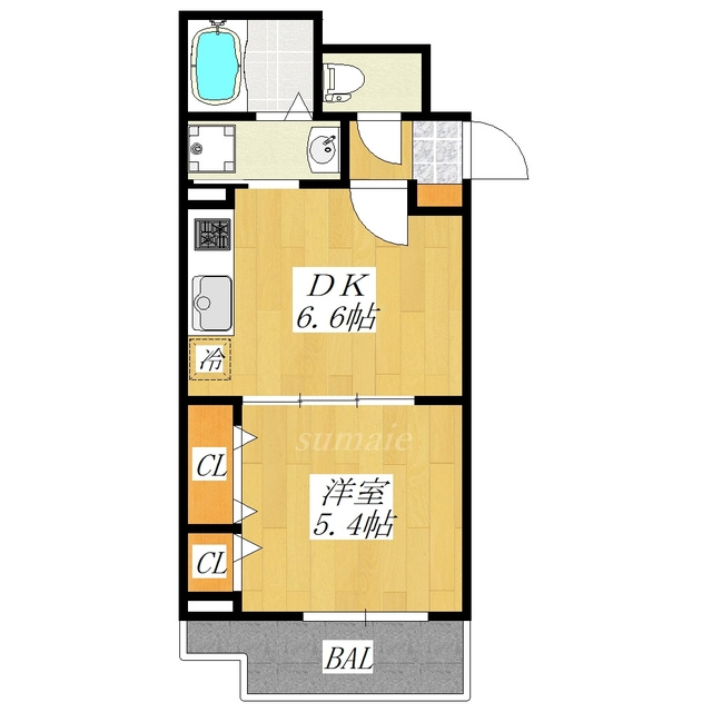ＡＬＩＶＩＯの間取り|南向きの角部屋です！