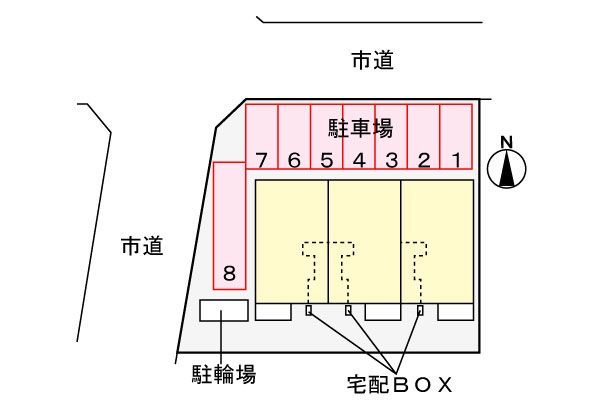 サニーブリーズの駐車場