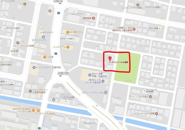 メゾンドール小森野Ｂの地図