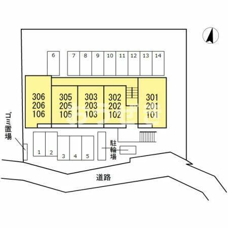 サーフィスポート　滝の川　Ⅰの区画図|サーフィスポート滝の川Ⅰ　区…
