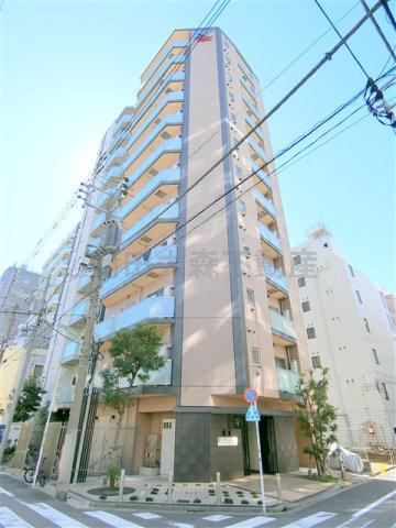 スカイコートパレス蒲田の外観|2012年6月築　RC鉄筋コンクリート造地上12階建て総戸数33戸　東京都大田区西蒲田7丁目　JR京浜東北線蒲田駅、東急池上線蓮沼駅　オートロック宅配BOXゴミ捨て場付分譲賃貸マンション！
