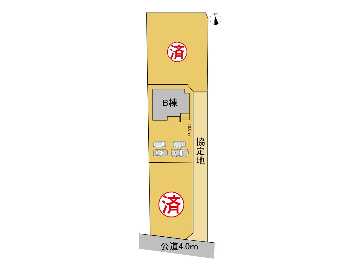 ダイマルタウン　関市平賀町第５　全３区画分譲の区画図|■区画図
■YAMADA電機の　ヤマダ不動産　株式会社リライフ　
いつでもお問合わせ下さい。