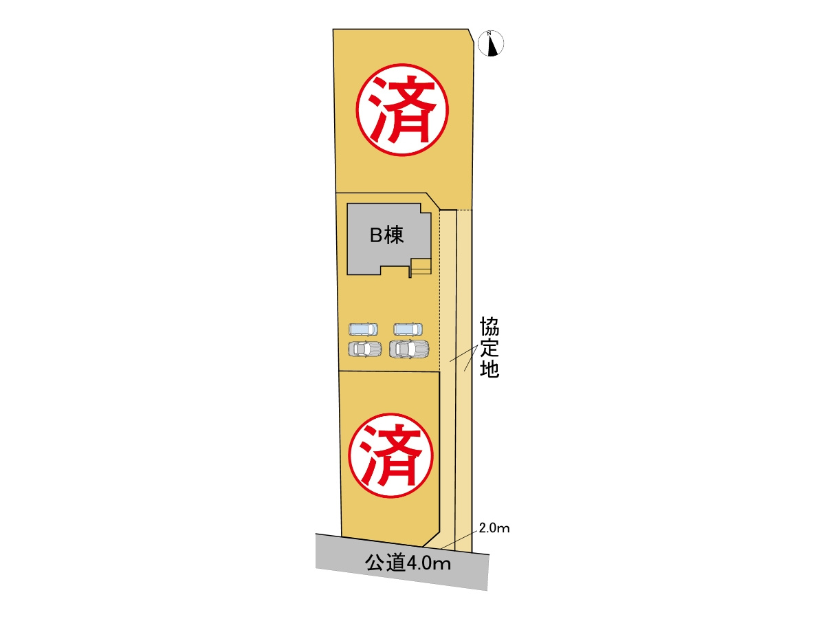 ダイマルタウン　関市平賀町第５　全３区画分譲の区画図|■区画図
■YAMADA電機の　ヤマダ不動産　株式会社リライフ　
いつでもお問合わせ下さい。