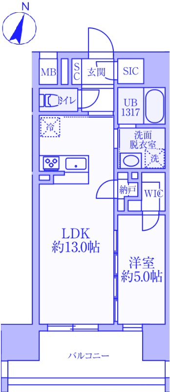 メルシーペール上落合の間取り