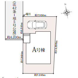 川越野田町　新築戸建て　ハートフルタウンの区画図