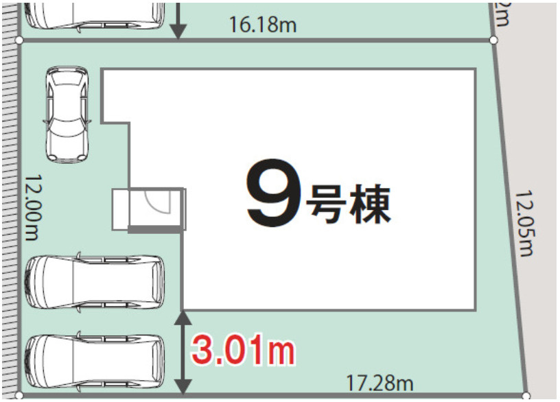 玉村町板井01期（全5棟）9号棟の区画図