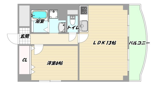 大阪市淀川区木川東２丁目の賃貸マンションの間取り