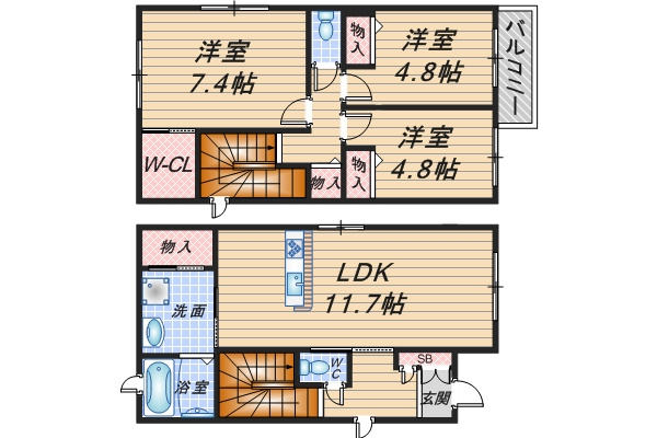 シャーメゾンTCの間取り