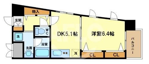 レジデンス本町靭公園の間取り|レジディア靭公園　間取