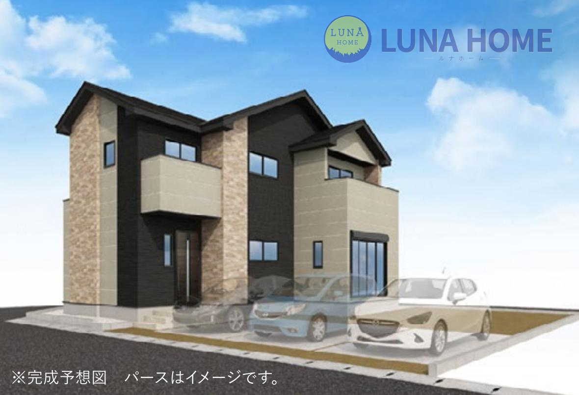 土浦市高岡2期　新築戸建　1号棟の完成予想図