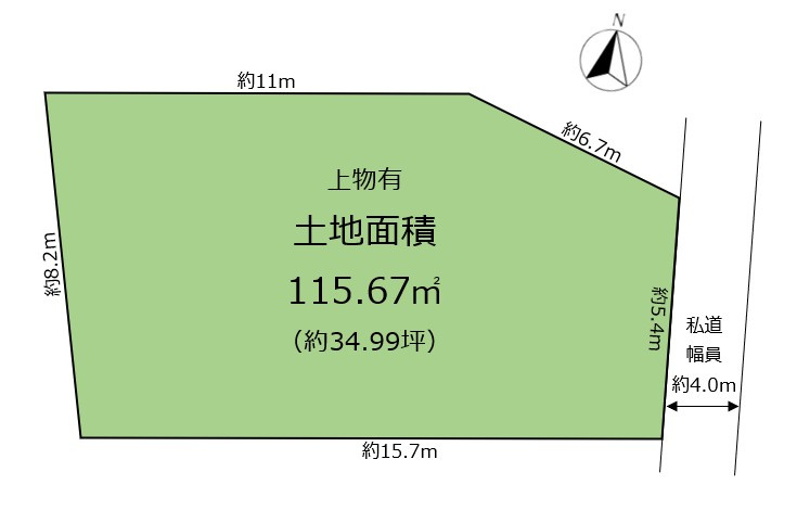 西岡本4丁目 売土地の区画図
