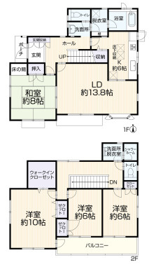 所沢市中富南４丁目　中古戸建ての間取り