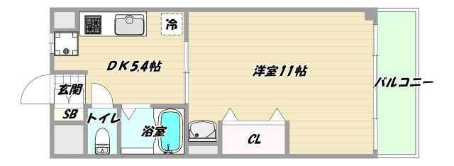 大阪市淀川区東三国４丁目の賃貸マンションの間取り