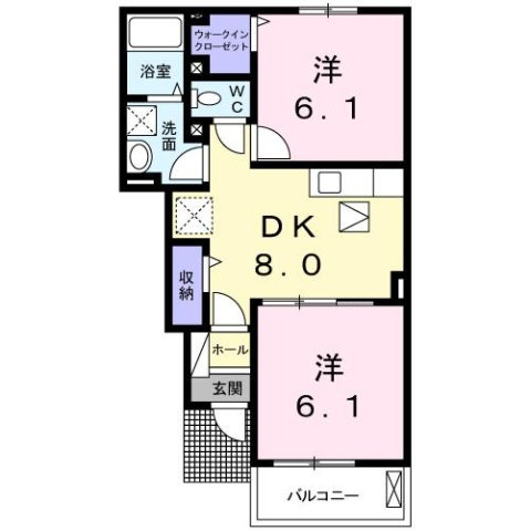 サンシーブルＣの間取り