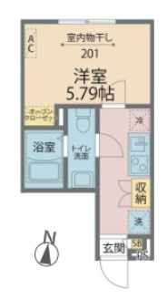カインドネス蕨Ⅲの間取り
