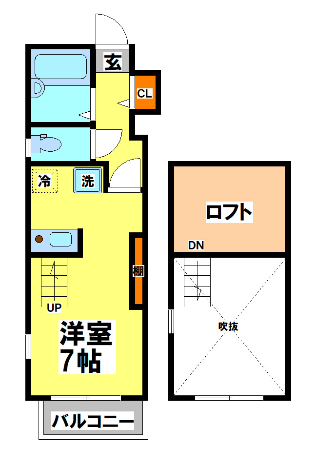 杉並区松庵２丁目のアパートの間取り