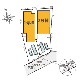 ◎茅ヶ崎市浜須賀　新築戸建　2号棟の区画図|区画図◇