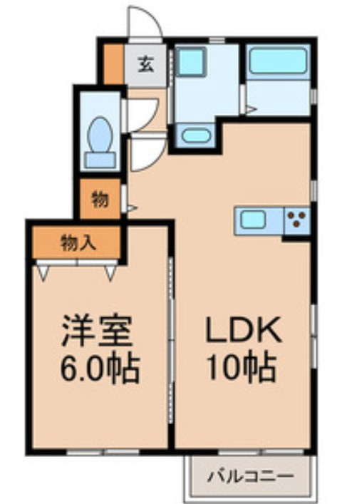 八千代市大和田のアパートの間取り