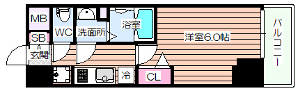 【間取り】 | プレサンス福島吉野ミナージ
