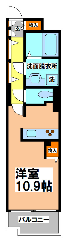 小金井市本町１丁目の賃貸マンションの間取り
