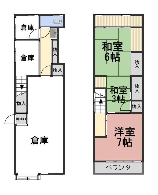 ６６０７８　岐阜市金園町９丁目倉庫の間取り