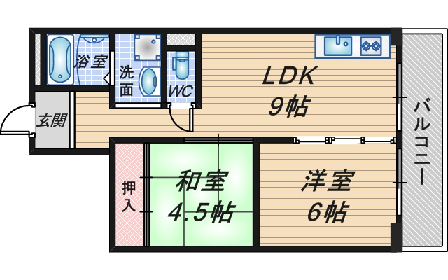 ヴィラ庄内の間取り