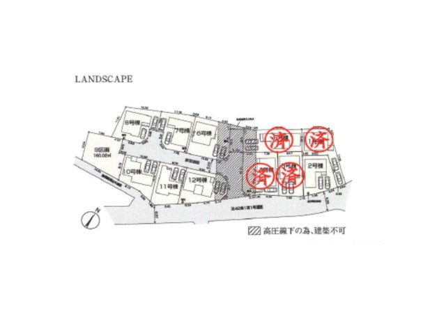 青梅今寺の区画図|全12区画の現場です。最新の販売状況はお問い合わせください。 
