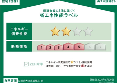 【省エネ性能ラベル】 | 雄琴３丁目アパート新築工事