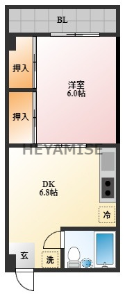 リバーサイドコーポFの間取り