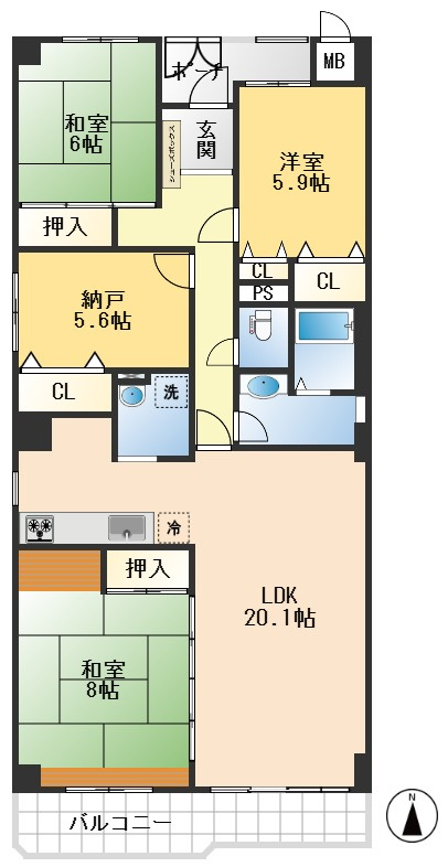 モンテベルデ古江台の間取り