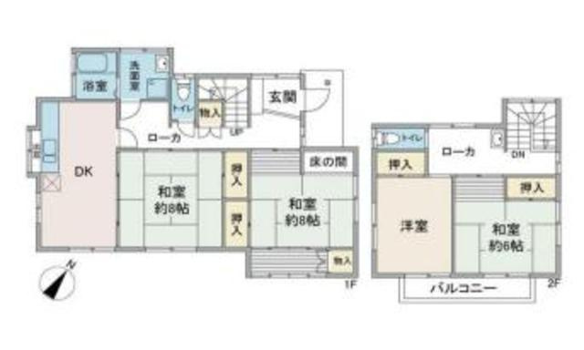 鶴ヶ島市松ヶ丘　中古売戸建の間取り