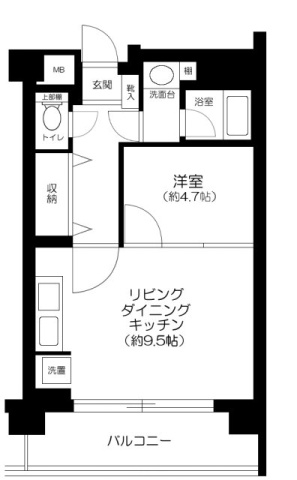 三鷹市下連雀３丁目の賃貸マンションの間取り