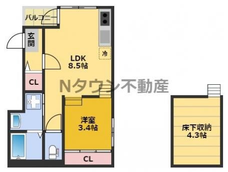 【間取り】 | ハーモニーテラス北畑 | 間取りです