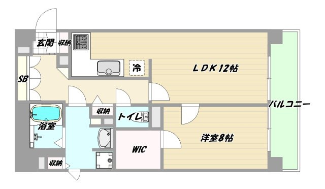 大阪市淀川区西中島５丁目の賃貸マンションの間取り