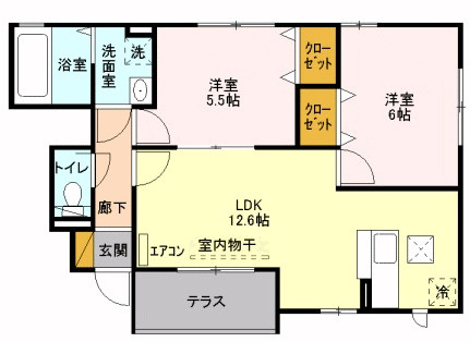 【間取り】 | シェソワⅡ（D-ROOM）