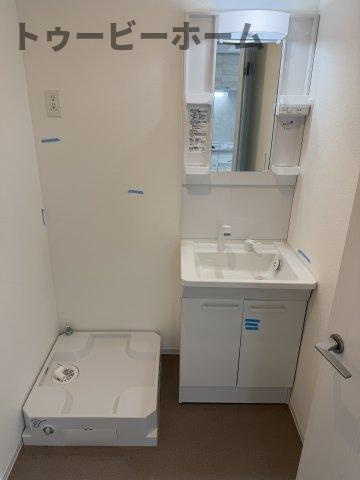 ジーメゾン狭山祇園の洗面所|忙しい朝には欠かせない洗面所です