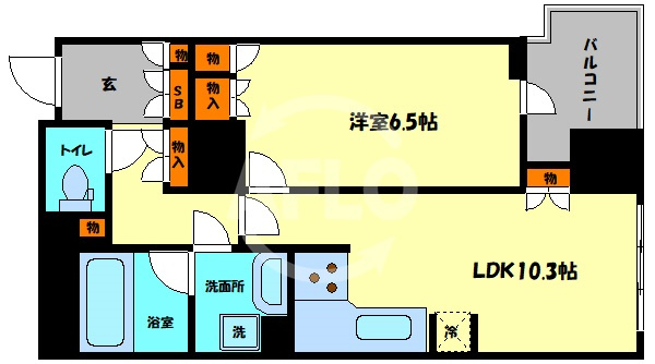 淀屋橋アップルタワーレジデンスの間取り|淀屋橋アップルタワーレジデンス　間取り