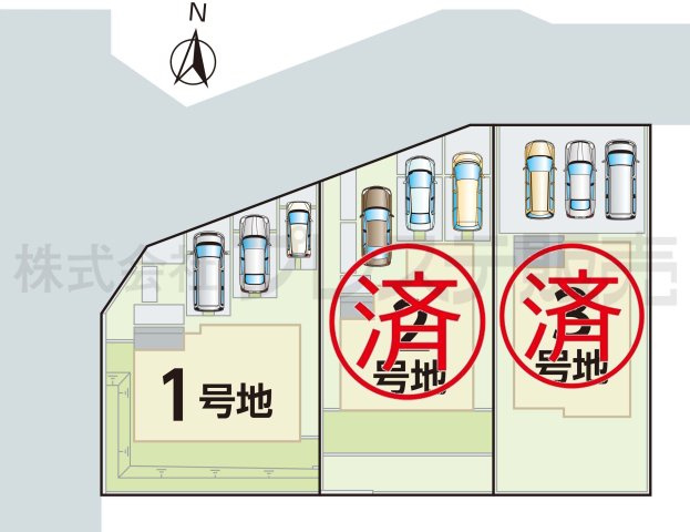 奈良市東登美ヶ丘２丁目の新築一戸建の区画図|全体区画図