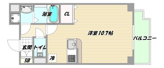 大阪市淀川区東三国４丁目の賃貸マンションの間取り