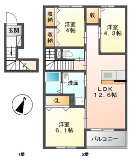 【間取り】 | アヴェニール陽向