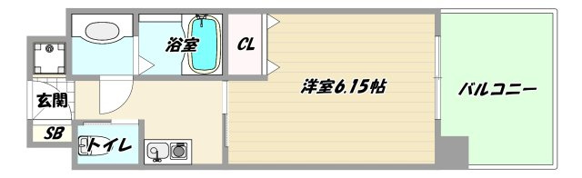 大阪市淀川区宮原２丁目の賃貸マンションの間取り